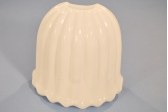 Smooth White Acrylic Scalloped Sconce