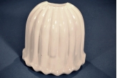 Smooth White Acrylic Scalloped Sconce