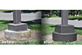 Pole Light Base covers Before and After